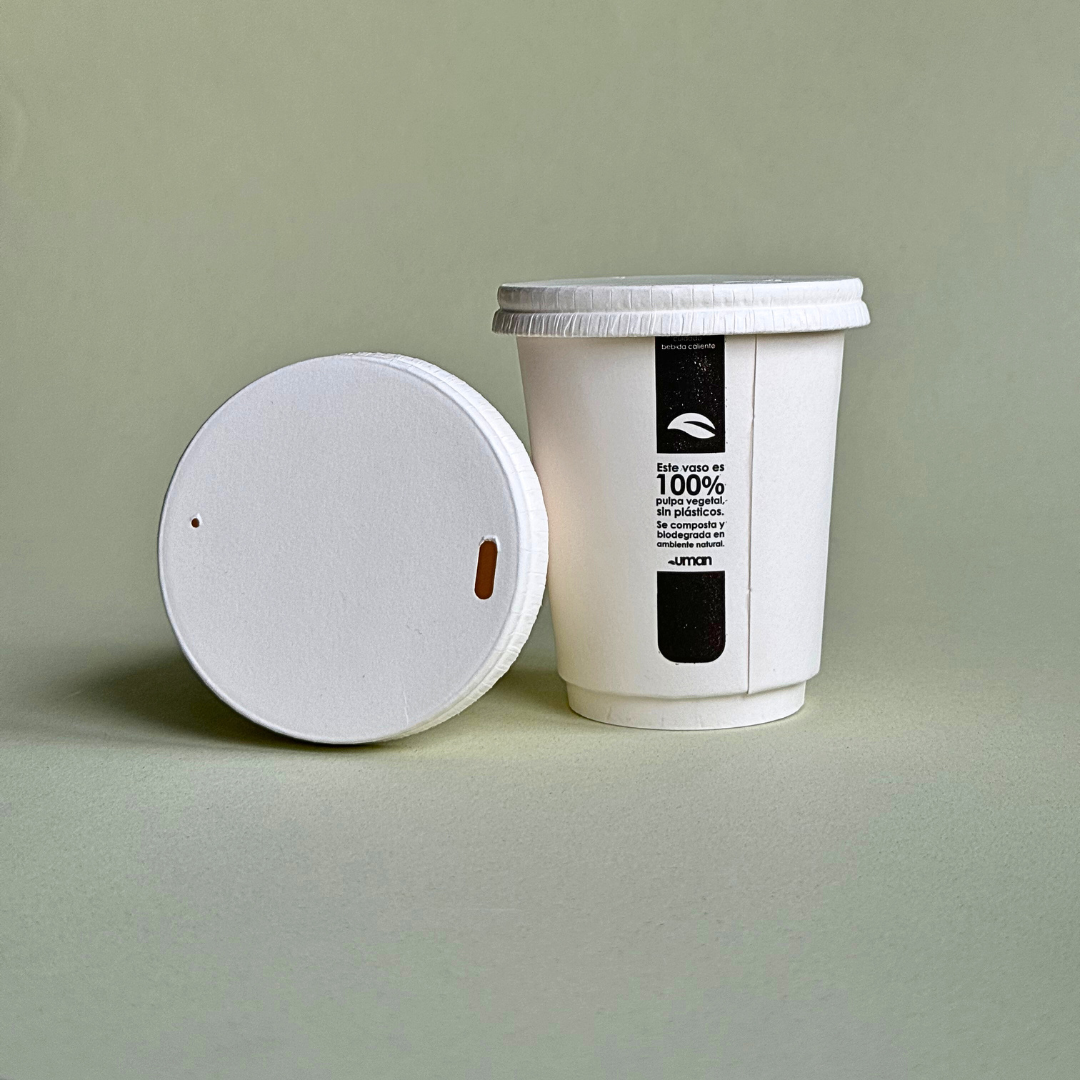 Tapa Plana Vaso Papel 9 oz (50 uds)