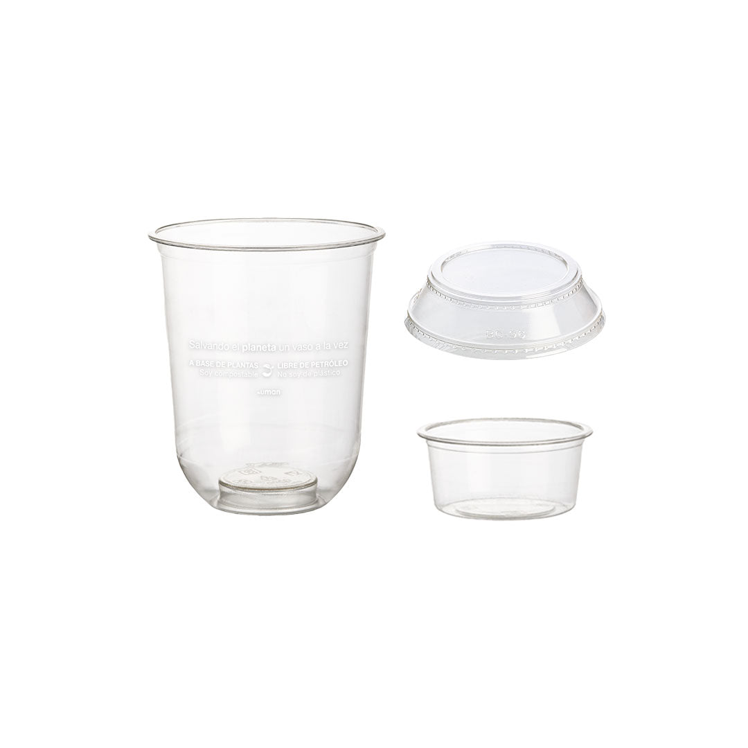 Kit Parfait con Leyenda Redondo 16 oz y Porcionador 3 oz (50 und)