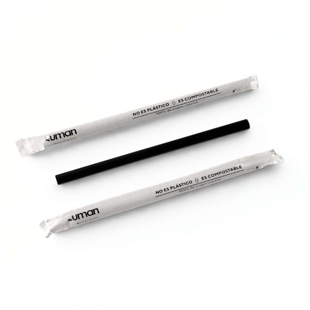 Pitillo PLA compostable (250 uds)