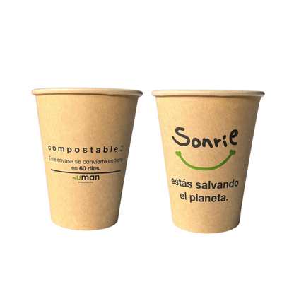 Vaso Cónico Papel 12 oz Con Leyenda (50 uds)