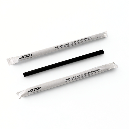 Pitillo PLA compostable (250 uds)