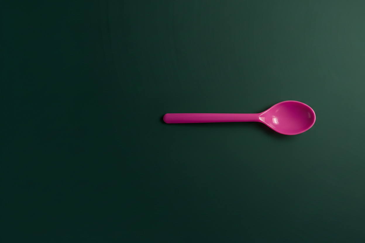 Banner con cuchara horizontal