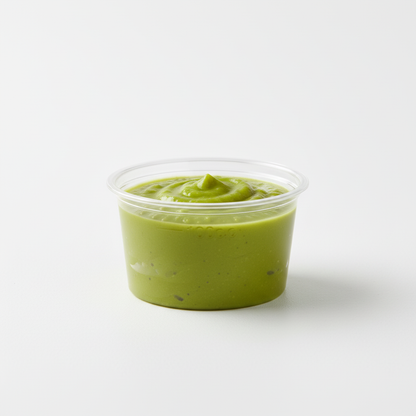 Porcionador transparente 4 oz con salsa guacamole